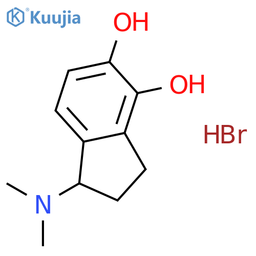 1-(dimethylamino)-2,3-dihydro-1H-indene-4,5-diol hydrobromide (1:1) structure