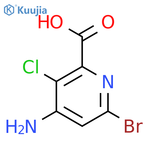 4-Amino-6-bromo-3-chloropicolinic acid structure