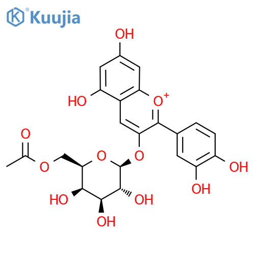Cyanidin 3-(6''-acetyl-galactoside) structure