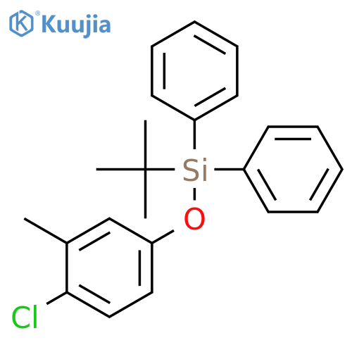 Silane, (4-chloro-3-methylphenoxy)(1,1-dimethylethyl)diphenyl- structure