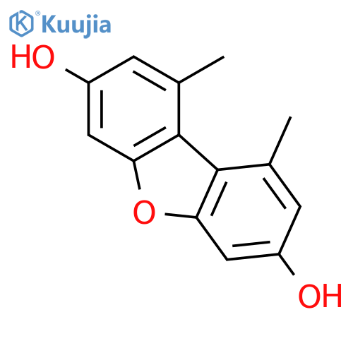 1,9-dimethyl-dibenzofuran-3,7-diol structure