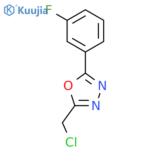 2-(Chloromethyl)-5-(3-fluorophenyl)-1,3,4-oxadiazole structure