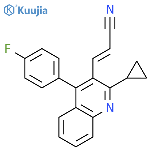 2-Propenenitrile, 3-[2-cyclopropyl-4-(4-fluorophenyl)-3-quinolinyl]- structure