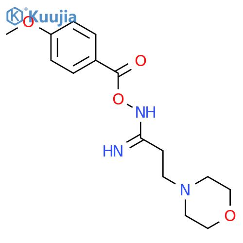 4-Morpholinepropanimidamide, N-[(4-methoxybenzoyl)oxy]- structure