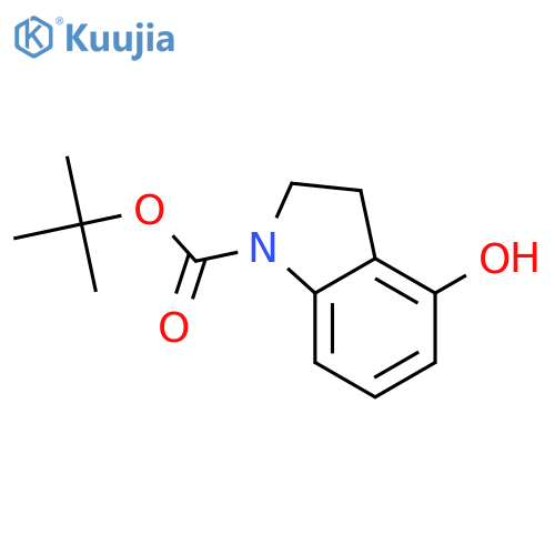tert-butyl 4-hydroxy-2,3-dihydro-1H-indole-1-carboxylate structure