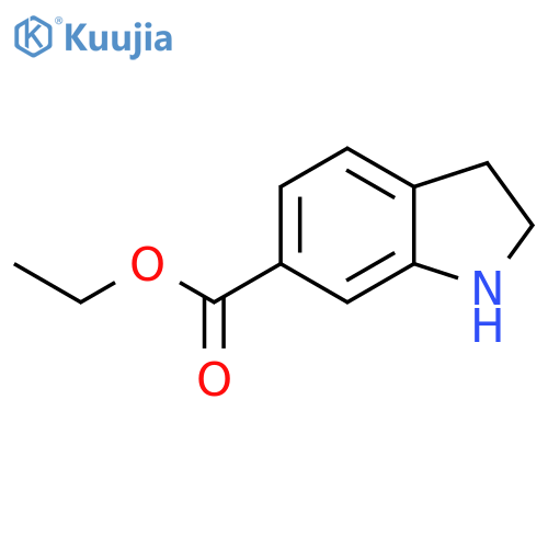 ethyl 2,3-dihydro-1H-indole-6-carboxylate structure