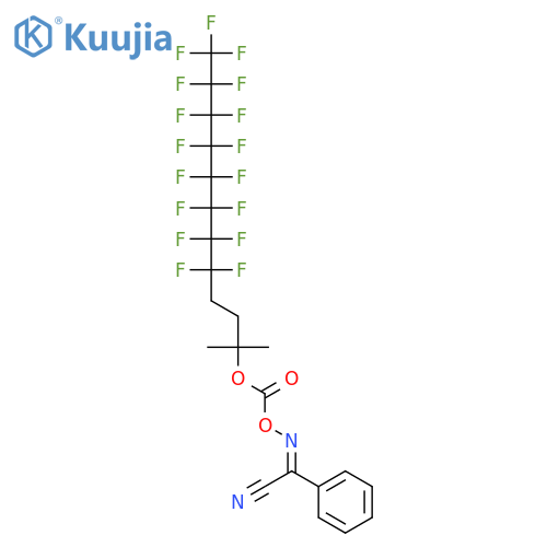Benzeneacetonitrile, a-[[[[(4,4,5,5,6,6,7,7,8,8,9,9,10,10,11,11,11-heptadecafluoro-1,1-dimethylundecyl)oxy]carbonyl]oxy]imino]- structure