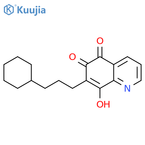7-(3-cyclohexylpropyl)-8-hydroxyquinoline-5,6-dione structure