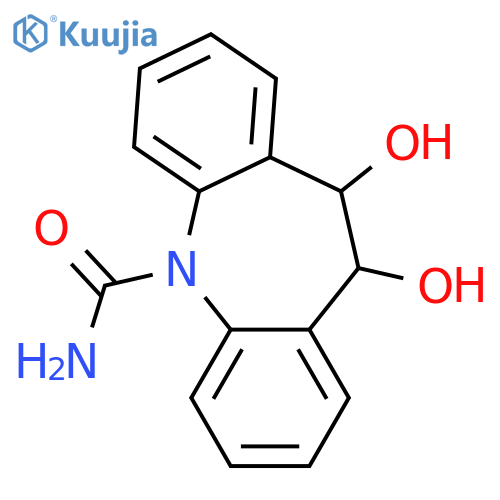 5H-Dibenz[b,f]azepine-5-carboxamide,10,11-dihydro-10,11-dihydroxy- structure