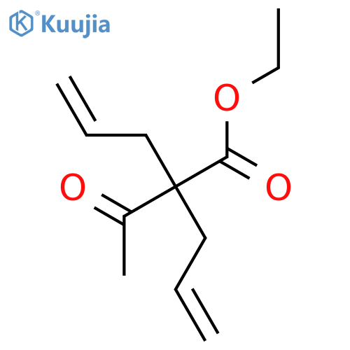 4-Pentenoic acid,2-acetyl-2-(2-propen-1-yl)-, ethyl ester structure
