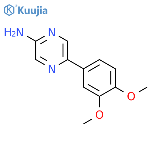 Pyrazinamine, 5-(3,4-dimethoxyphenyl)- structure
