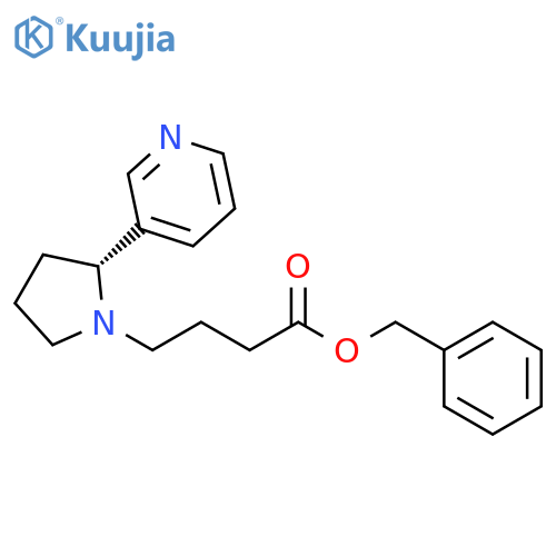1-Pyrrolidinebutanoic acid, 2-(3-pyridinyl)-, phenylmethyl ester, (2R)- structure