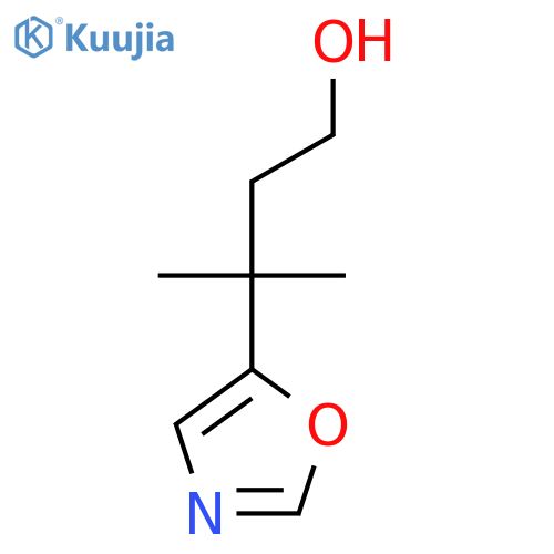 3-Methyl-3-(1,3-oxazol-5-yl)butan-1-ol structure