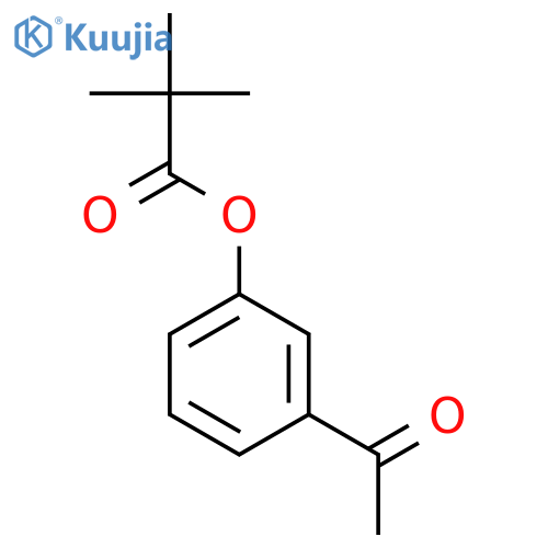 Propanoic acid, 2,2-dimethyl-, 3-acetylphenyl ester structure