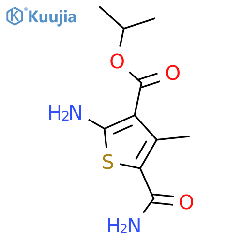 Isopropyl 2-Amino-5-(aminocarbonyl)-4-methylthiophene-3-carboxylate structure