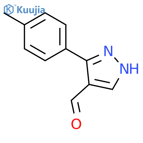 3-(4-methylphenyl)-1H-pyrazole-4-carbaldehyde structure