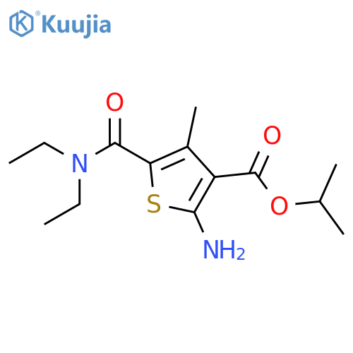 Isopropyl 2-amino-5-(diethylamino)carbonyl-4-methylthiophene-3-carboxylate structure