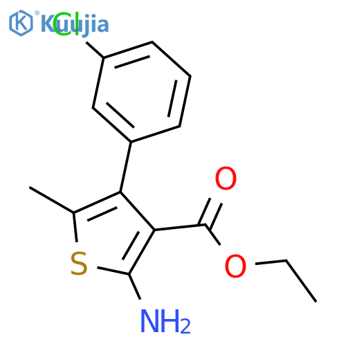 Ethyl 2-amino-4-(3-chlorophenyl)-5-methylthiophene-3-carboxylate structure