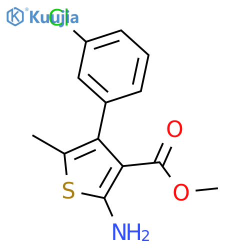 Methyl 2-amino-4-(3-chlorophenyl)-5-methylthiophene-3-carboxylate structure