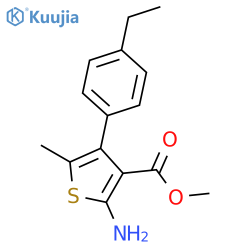 Methyl 2-amino-4-(4-ethylphenyl)-5-methylthiophene-3-carboxylate structure