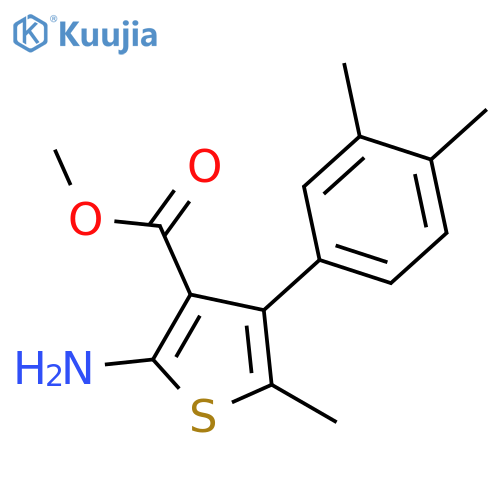 Methyl 2-amino-4-(3,4-dimethylphenyl)-5-methylthiophene-3-carboxylate structure