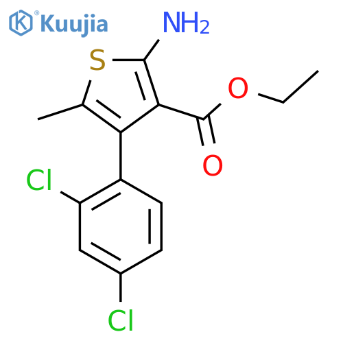 Ethyl 2-amino-4-(2,4-dichlorophenyl)-5-methylthiophene-3-carboxylate structure