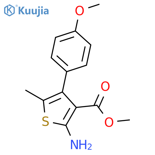 Methyl 2-amino-4-(4-methoxyphenyl)-5-methylthiophene-3-carboxylate structure