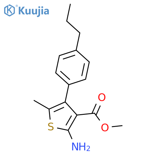 Methyl 2-amino-5-methyl-4-(4-propylphenyl)-thiophene-3-carboxylate structure