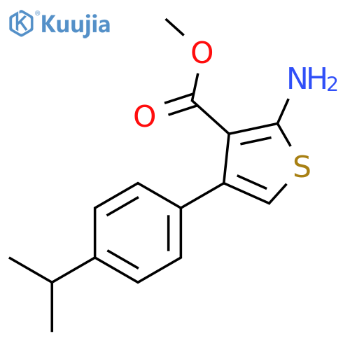 Methyl 2-amino-4-(4-isopropylphenyl)thiophene-3-carboxylate structure