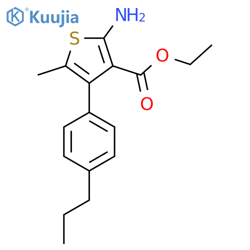 Ethyl 2-amino-5-methyl-4-(4-propylphenyl)-thiophene-3-carboxylate structure
