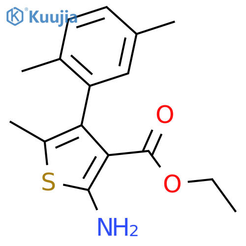 Ethyl 2-amino-4-(2,5-dimethylphenyl)-5-methylthiophene-3-carboxylate structure