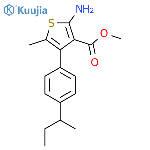 Methyl 2-amino-4-(4-sec-butylphenyl)-5-methylthiophene-3-carboxylate structure
