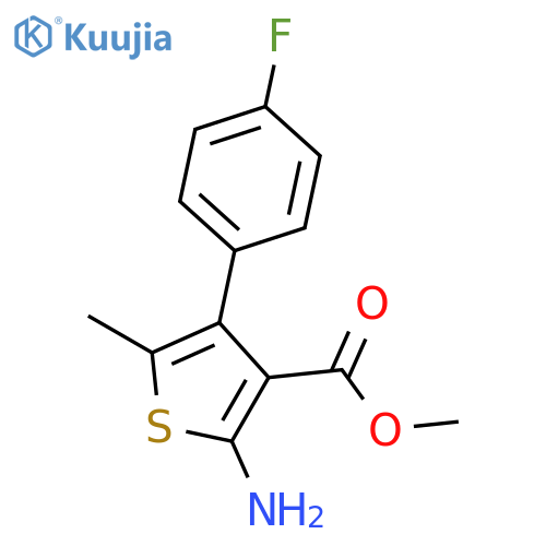 Methyl 2-amino-4-(4-fluorophenyl)-5-methylthiophene-3-carboxylate structure