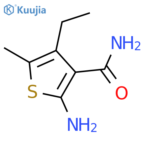 2-Amino-4-ethyl-5-methylthiophene-3-carboxamide structure