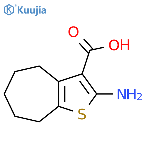 2-amino-4H,5H,6H,7H,8H-cycloheptabthiophene-3-carboxylic acid structure