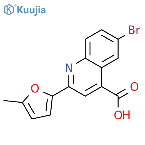 6-Bromo-2-(5-methyl-2-furyl)quinoline-4-carboxylic acid structure