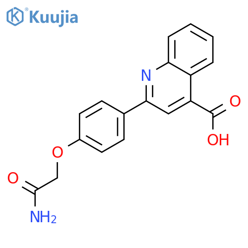 2-(4-Carbamoylmethoxyphenyl)quinoline-4-carboxylic acid structure