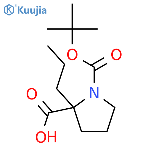 1-(tert-butoxy)carbonyl-2-propylpyrrolidine-2-carboxylic acid structure