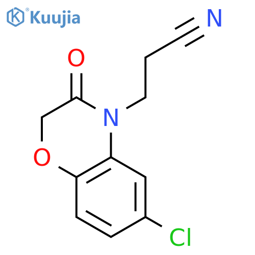 6-Chloro-2,3-dihydro-3-oxo-4H-1,4-benzoxazine-4-propionitrile structure