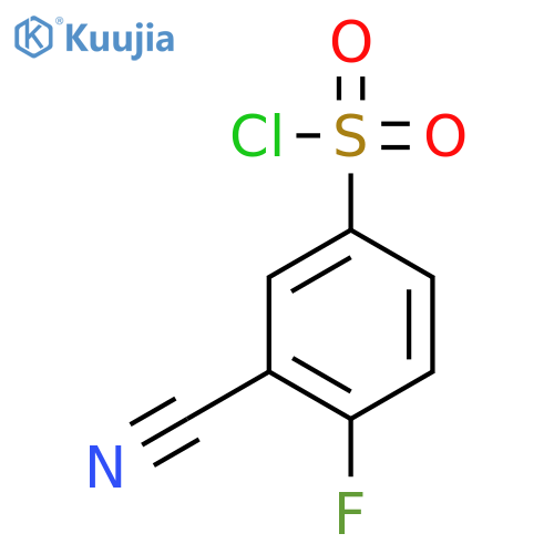3-cyano-4-fluorobenzene-1-sulfonyl chloride structure