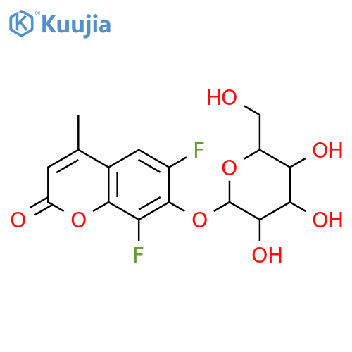 6,8-Difluoro-4-methyl-7-(2S,3R,4S,5S,6R)-3,4,5-trihydroxy-6-(hydroxymethyl)tetrahydropyran-2-yloxy-chromen-2-one structure