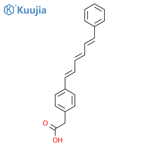 2-[4-(6-Phenyl-1,3,5-hexatrien-1-yl)phenyl]acetic acid structure