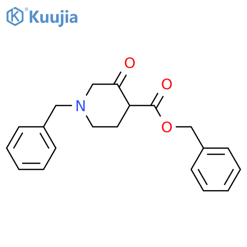 Benzyl 1-benzyl-3-oxopiperidine-4-carboxylate structure