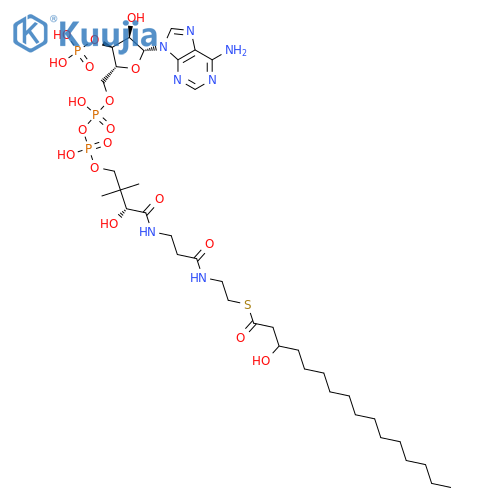 Coenzyme A, S-(3-hydroxyhexadecanoate) structure