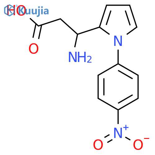 3-Amino-3-1-(4-nitrophenyl)-1H-pyrrol-2-ylpropanoic acid structure