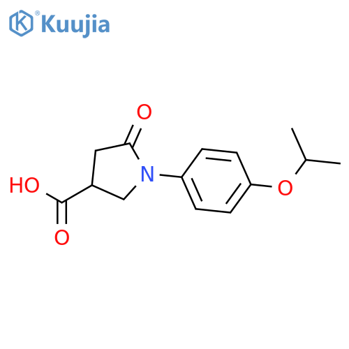 1-(4-Isopropoxyphenyl)-5-oxopyrrolidine-3-carboxylic acid structure