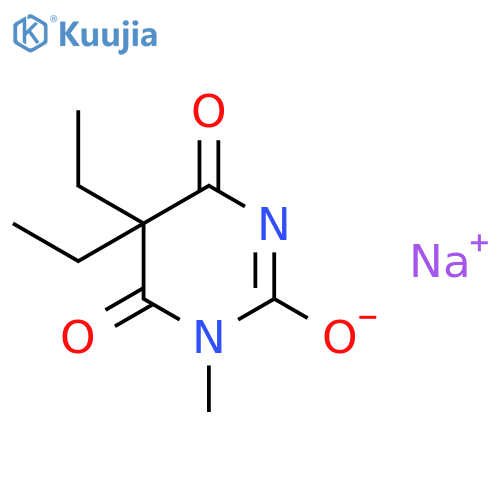 sodium 5,5-diethyl-1-methyl-4,6-dioxo-1,4,5,6-tetrahydropyrimidin-2-olate structure