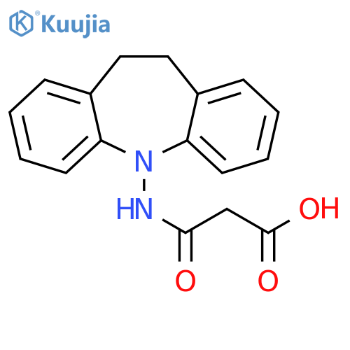 Propanoic acid, 3-[(10,11-dihydro-5H-dibenz[b,f]azepin-5-yl)amino]-3-oxo- structure