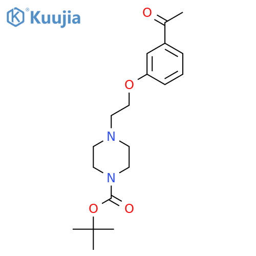 3-2-(4-tert-Butoxycarbonylpiperazin-1-yl)ethoxyacetophenone structure