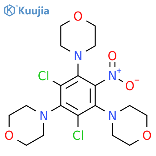 Morpholine, 4,4',4''-(2,4-dichloro-6-nitro-1,3,5-benzenetriyl)tris- structure